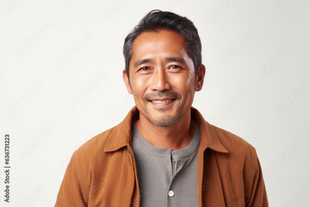 Portrait of a smiling asian man looking at camera isolated on white background Portrait of a smiling asian man looking at camera isolated on white background