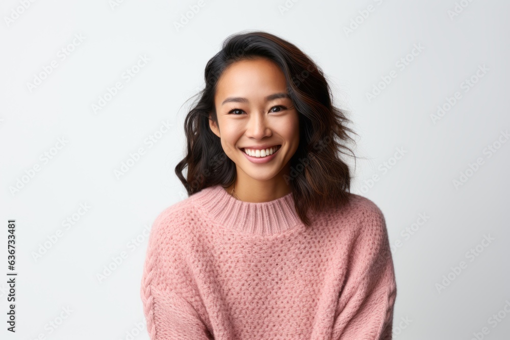Portrait of a beautiful asian woman smiling and looking at camera Portrait of a beautiful asian woman smiling and looking at camera