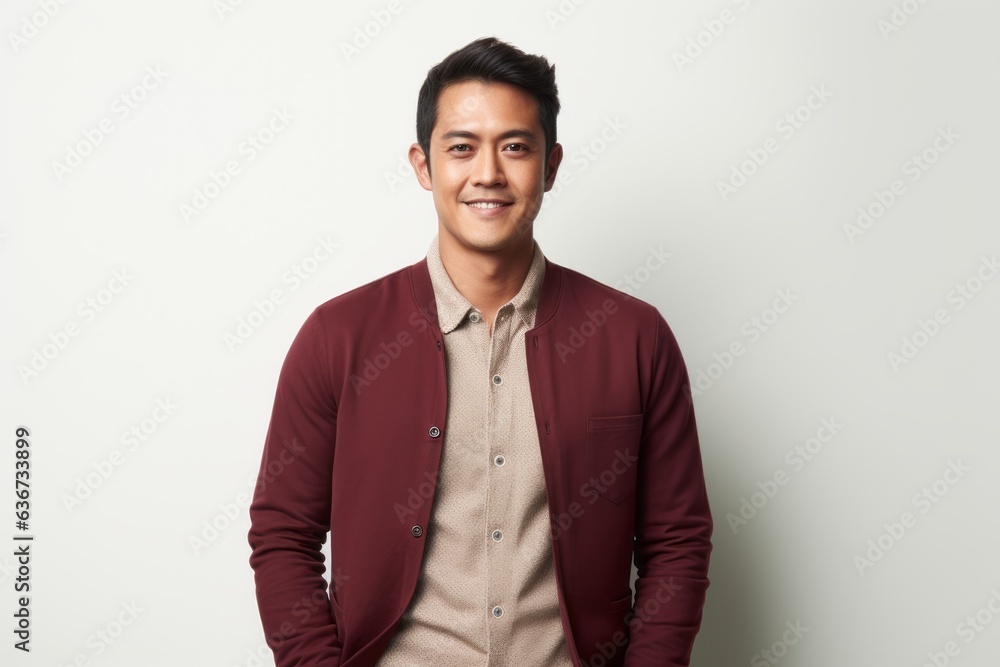 Portrait of a young handsome asian man smiling on white background Portrait of a young handsome asian man smiling on white background