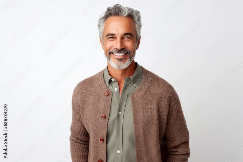 Portrait of a handsome mature man smiling and looking at camera. Portrait of a handsome mature man smiling and looking at camera.