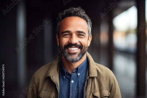 Close up portrait of a happy mature man smiling at the camera.