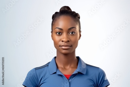portrait of young african american woman in sportswear