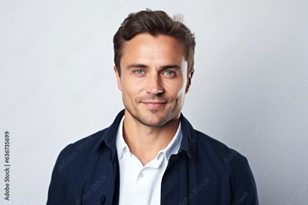 Portrait of a handsome man looking at camera over white background. Portrait of a handsome man looking at camera over white background.