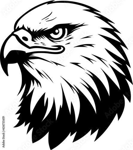 Eagle | Black and White Vector illustration
