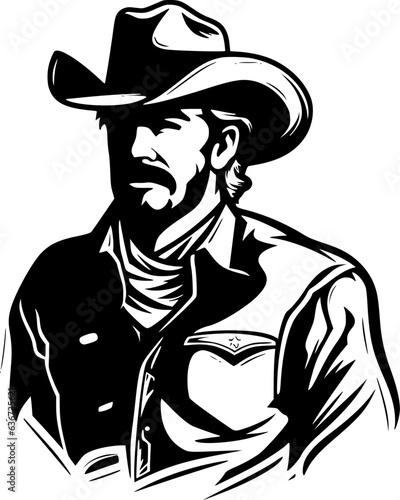 Cowboy - High Quality Vector Logo - Vector illustration ideal for T-shirt graphic
