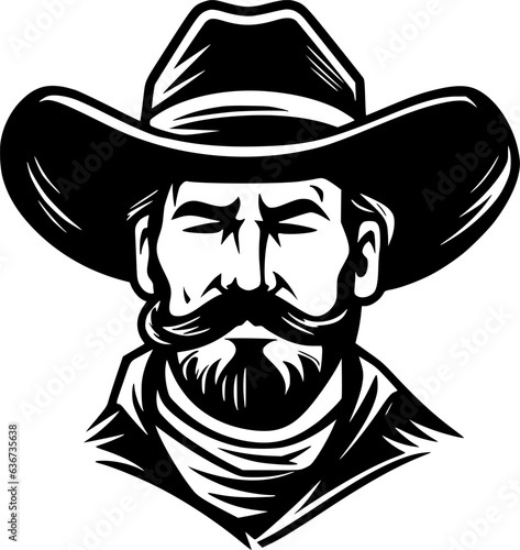 Cowboy - High Quality Vector Logo - Vector illustration ideal for T-shirt graphic