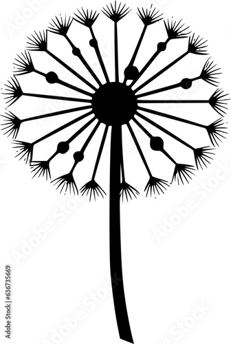 Dandelion - Minimalist and Flat Logo - Vector illustration