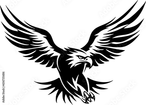 Eagle | Black and White Vector illustration