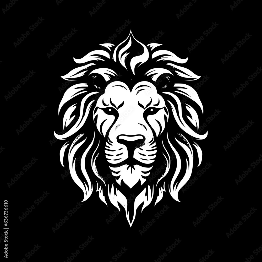 Obraz premium Lion | Minimalist and Simple Silhouette - Vector illustration
