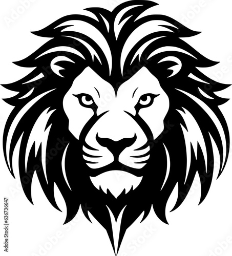 Lion - Minimalist and Flat Logo - Vector illustration