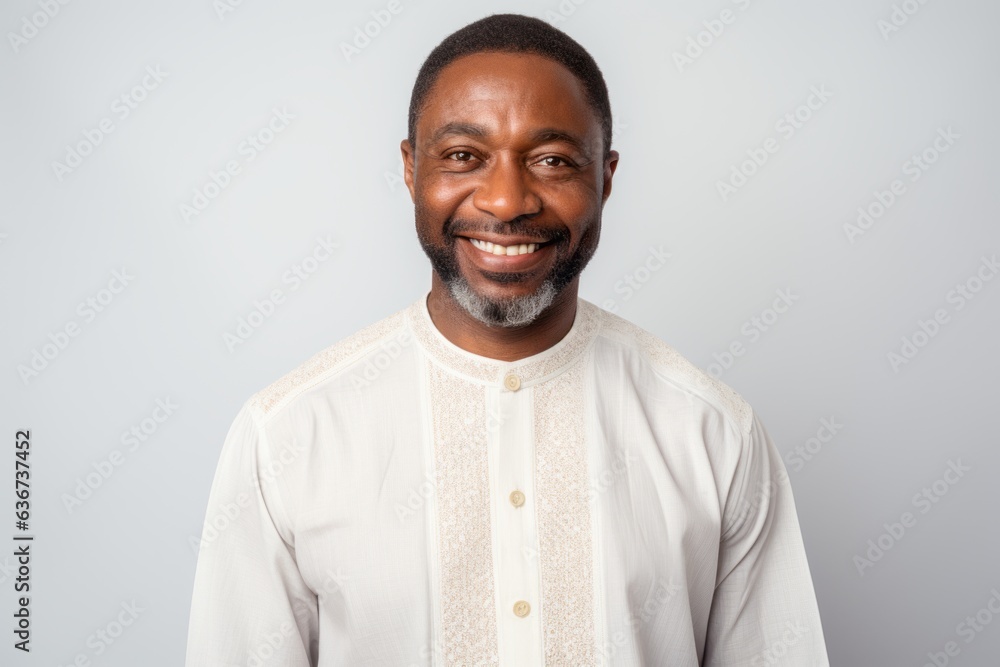 Portrait of smiling african american man in white shirt. Portrait of smiling african american man in white shirt.