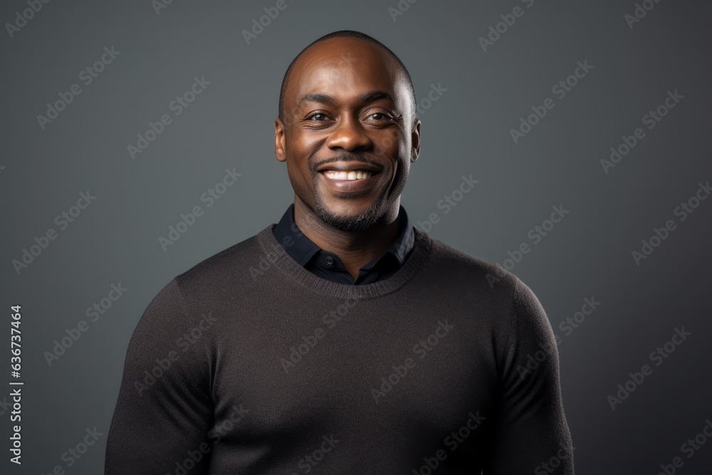 Portrait of a happy african american man on grey background Portrait of a happy african american man on grey background