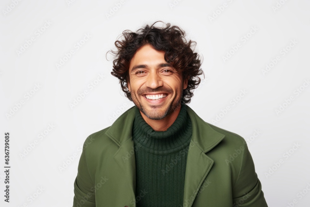 Portrait of a handsome young man smiling at camera over white background Portrait of a handsome young man smiling at camera over white background