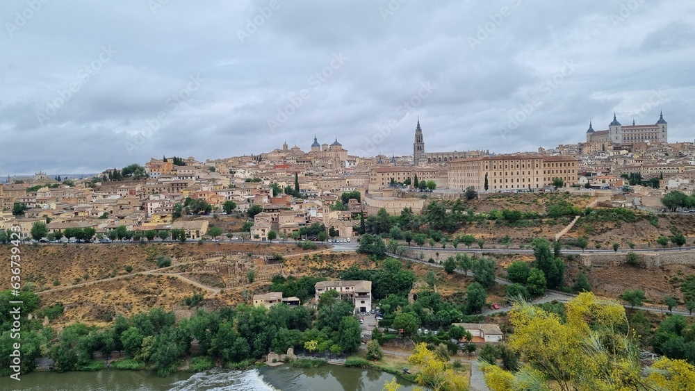 Aerial view of Toledo cityscape in Spain