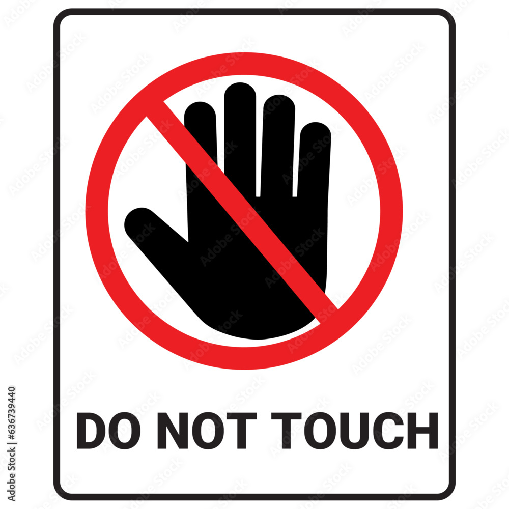 vector prohibition sign, please do not touch, at transparent effect background vector prohibition sign, please do not touch, at transparent effect background