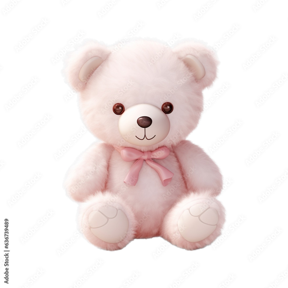 Illustration of an isolated cute teddy bear, generated with generative IA support Illustration of an isolated cute teddy bear, generated with generative IA support