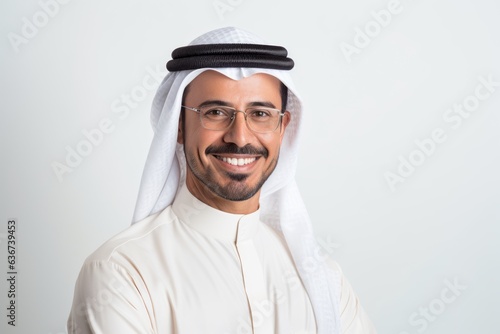 Portrait of a smiling arabian man in eyeglasses