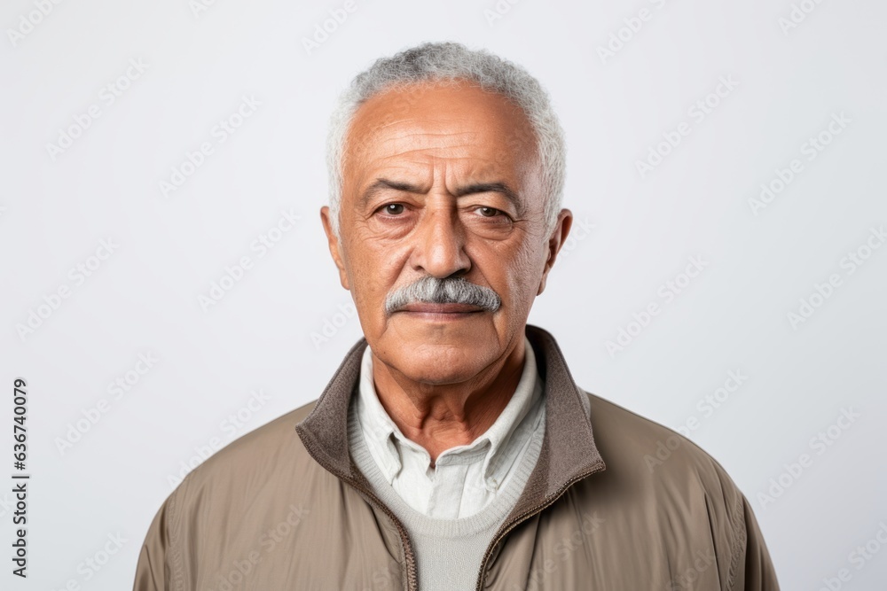 Portrait of a senior asian man with grey hair and beard Portrait of a senior asian man with grey hair and beard