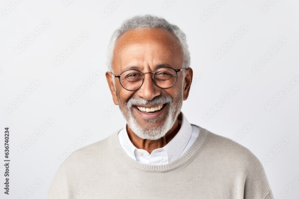 Portrait of happy senior man in eyeglasses smiling at camera Portrait of happy senior man in eyeglasses smiling at camera