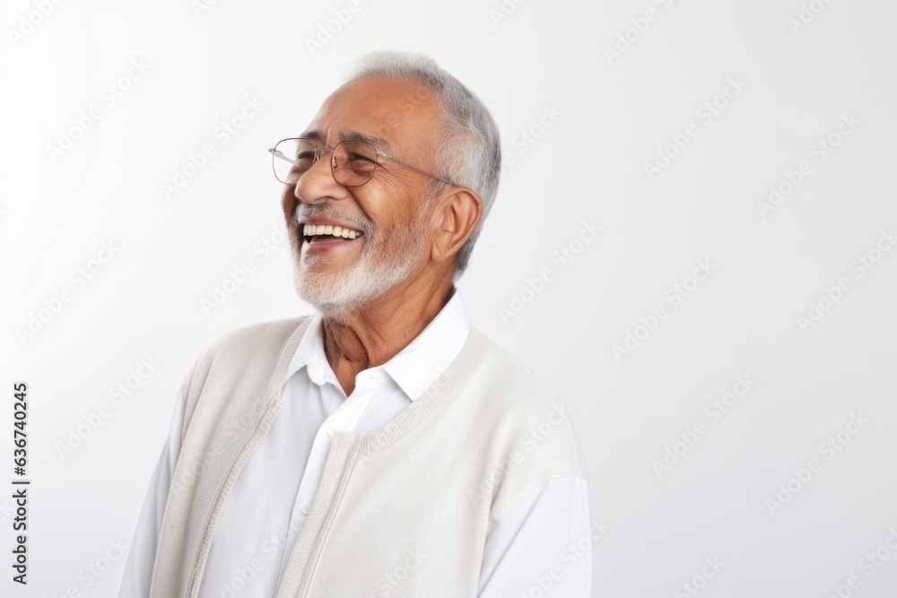 Portrait of a happy senior asian man smiling and looking at camera Portrait of a happy senior asian man smiling and looking at camera