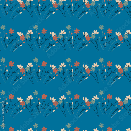 Vector seamless pattern, with flower