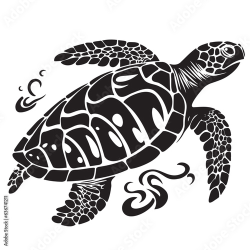 graphic sea turtle,vector illustration of sea turtle