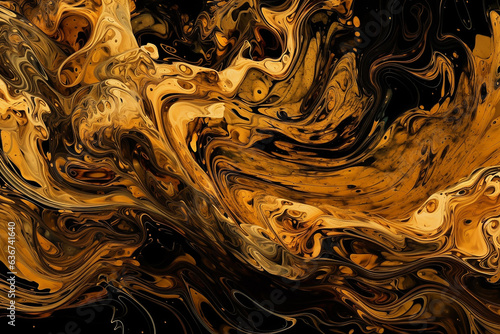 - abstract dark splashes, art decors, gold picture, 21, generative ai