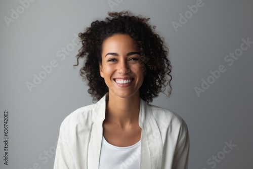 Portrait of beautiful young african american woman smiling and looking at camera