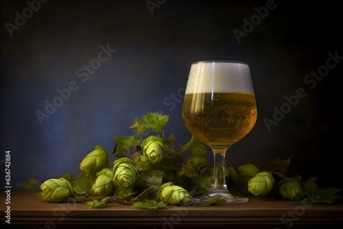 A burst of beer and hops in a classic Lager or Märzen. Generative AI