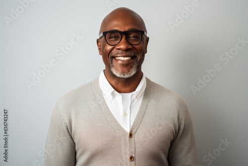 Portrait of happy mature african american man with eyeglasses © Eber Braun