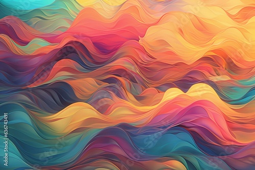 A digital artwork featuring abstract and colorful waves representing psychic energy. Generative AI © Caledonia