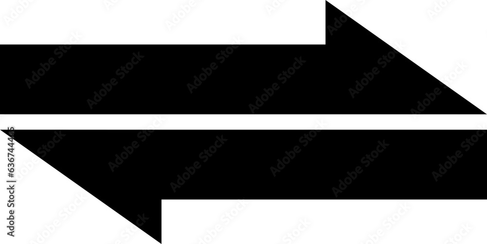 Two Opposite Direction Pointing Arrow Two Opposite Direction Pointing Arrow