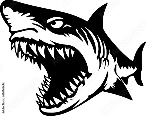 Shark - High Quality Vector Logo - Vector illustration ideal for T-shirt graphic