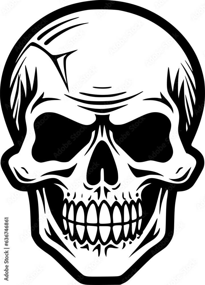 Fototapeta premium Skull - Minimalist and Flat Logo - Vector illustration