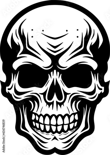 Skull | Minimalist and Simple Silhouette - Vector illustration