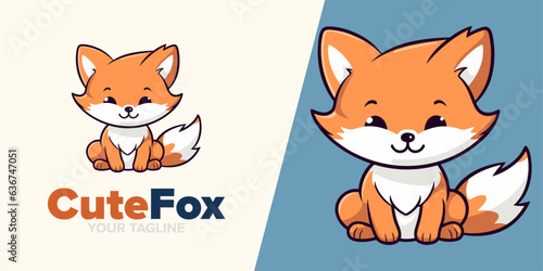 Cute Fox Cartoon: Playful Vector Graphics Redefining Logo, Icon, Design, Poster, Flyer, and Advertisement Standards