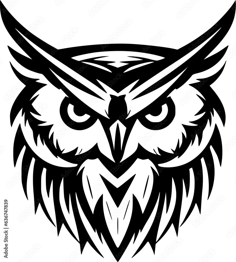 Owl - Minimalist and Flat Logo - Vector illustration Owl - Minimalist and Flat Logo - Vector illustration