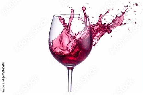 Red wine with clear background. Generative AI