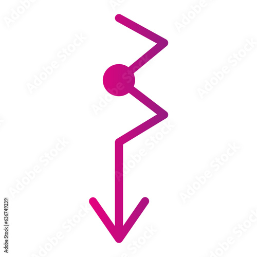 Icon Arrow is an image that shows direction or orientation. This is very helpful in guiding users or making navigation easier on apps and websites. photo