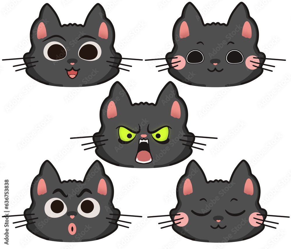 Obraz premium set of cats