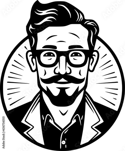 Teacher - Minimalist and Flat Logo - Vector illustration