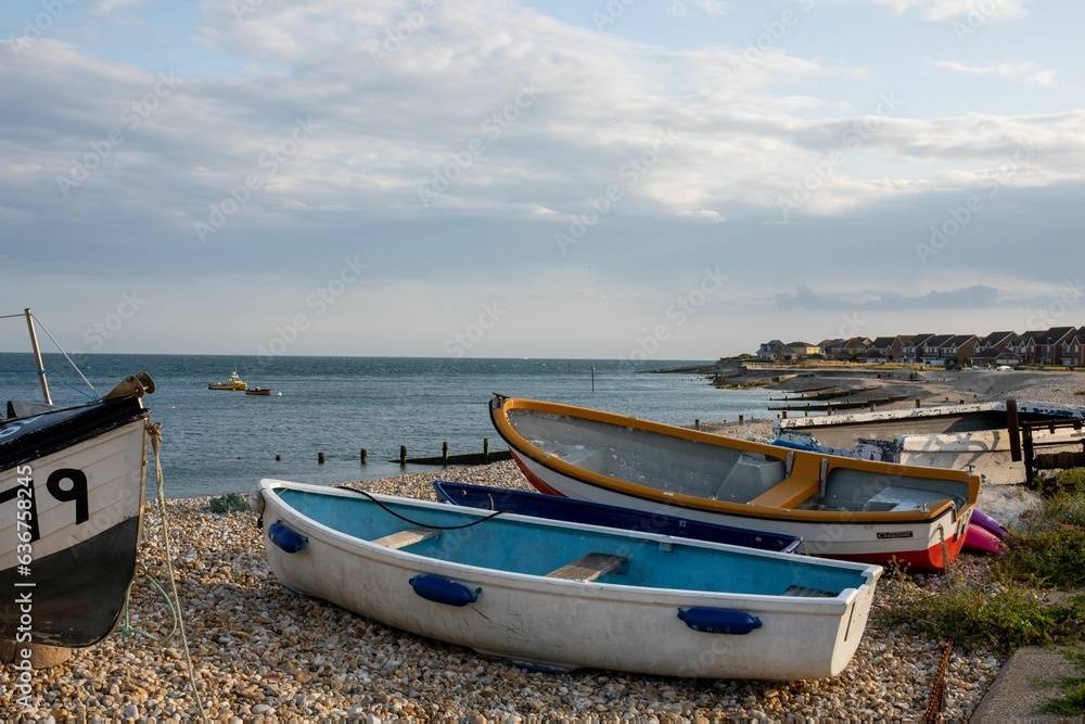 Fishing boats at Selsey, West Sussex, United Kingdom.