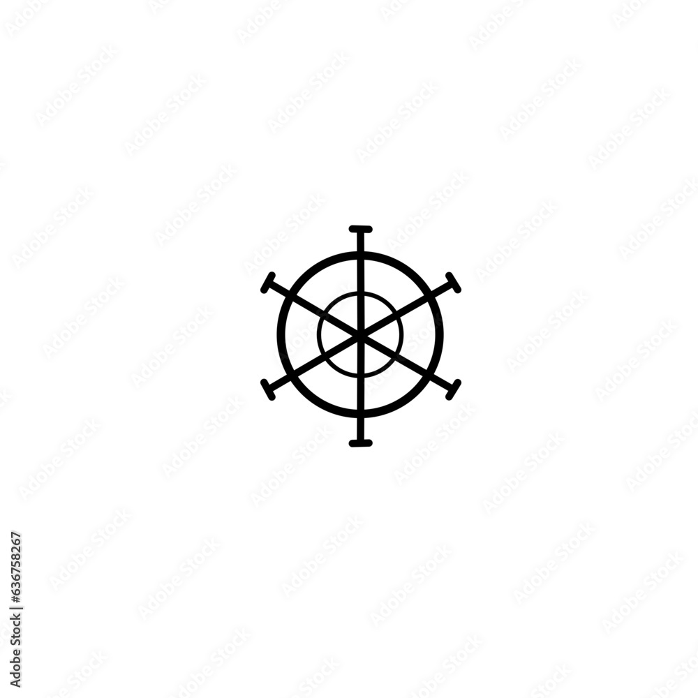 Ship wheel vector. Simple ship's steering wheel Ship wheel vector. Simple ship's steering wheel