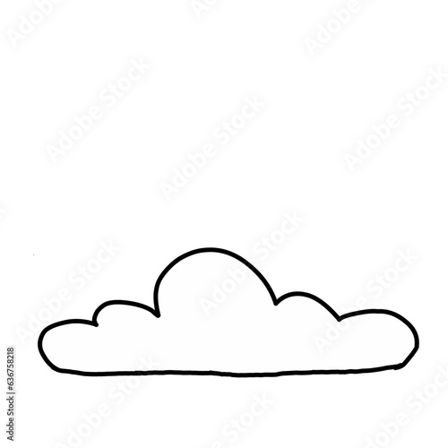 Set of cartoon cloud in a flat design. White cloud collection