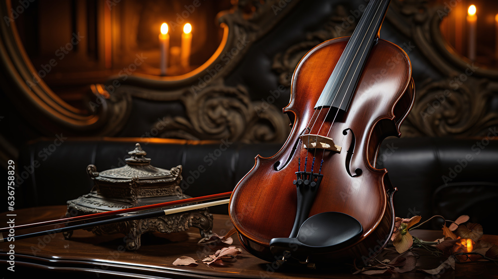 Obraz premium Serene Violin Close-Up. 