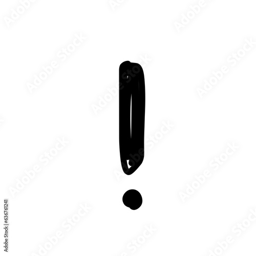 hand drawn exclamation mark