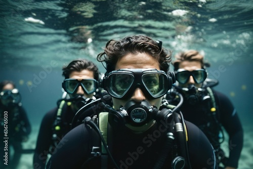 divers under the ocean