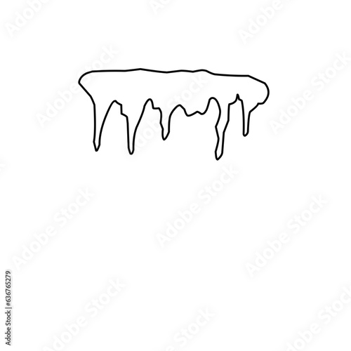 outline of cave stalactites