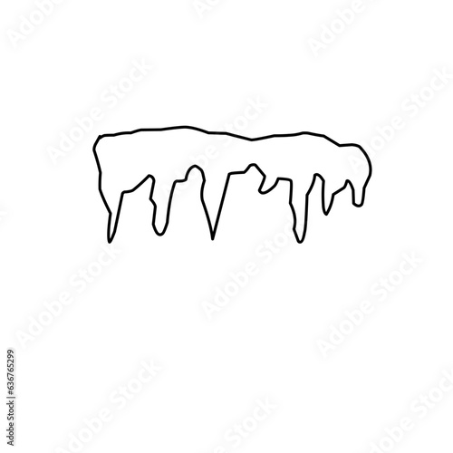 outline of cave stalactites