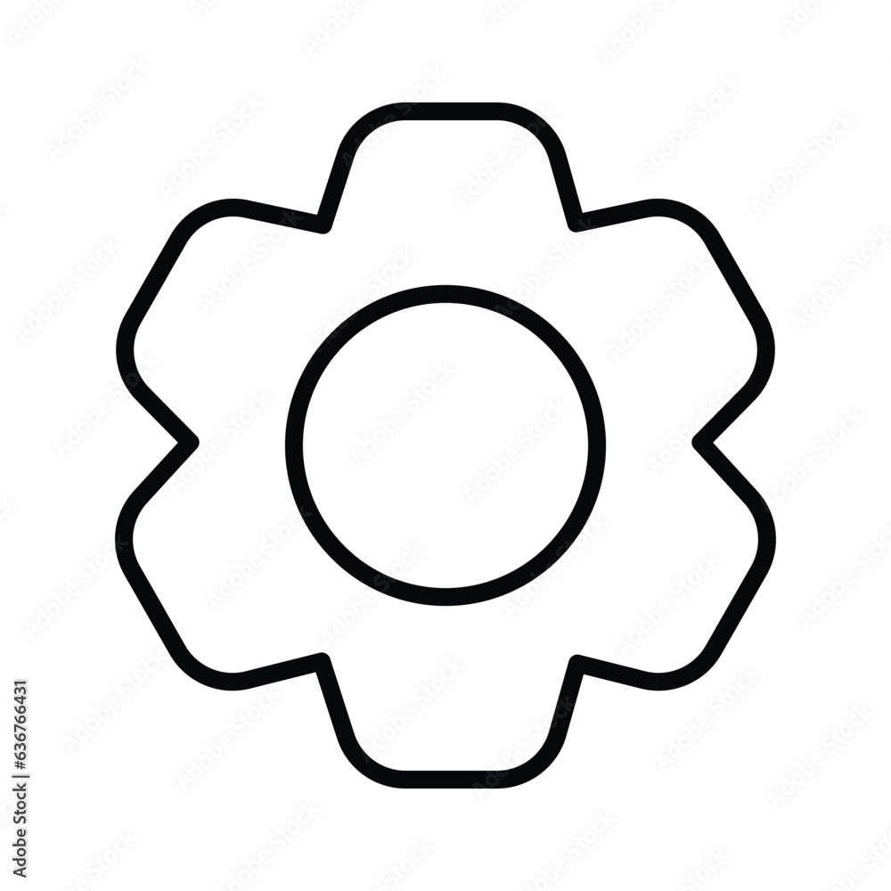 Settings icon. Line, outline symbol. Settings icon. Line, outline symbol.